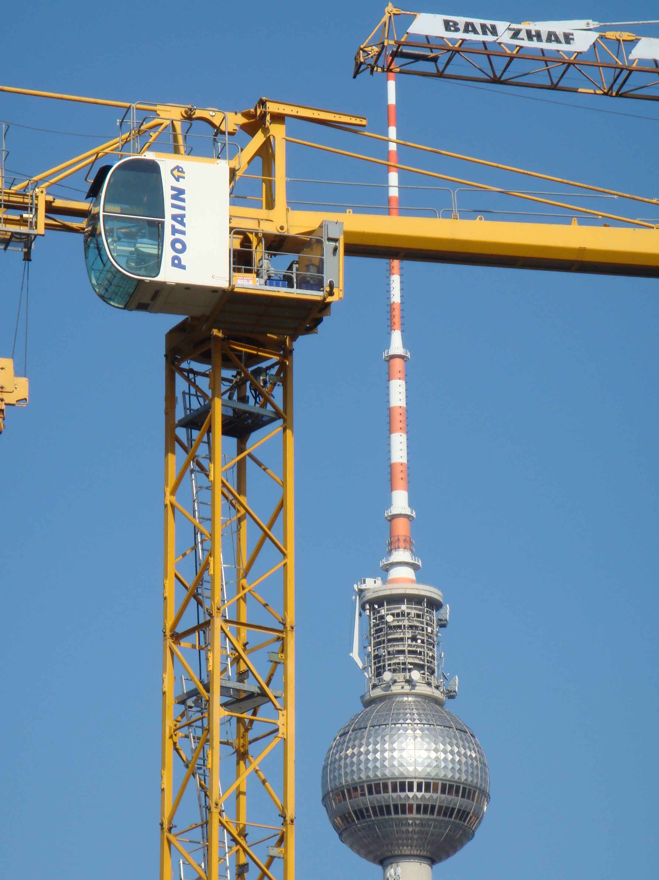 Berlin tower and crane