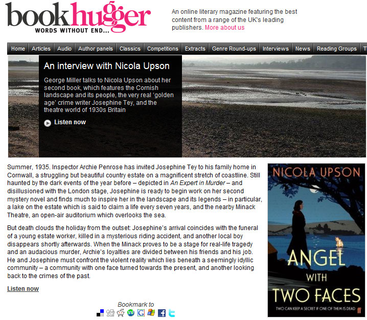 Nicola Upson on Bookhugger